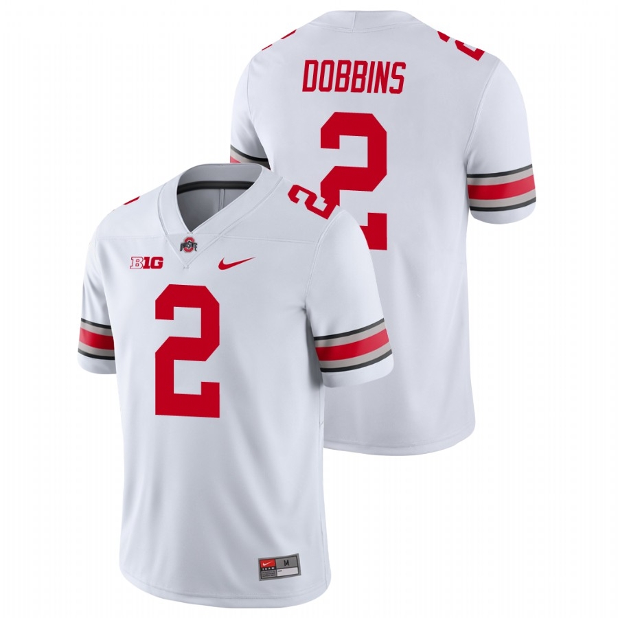 Ohio State Buckeyes Men's NCAA J.K. Dobbins #2 White Game Nike College Football Jersey BGN4149ET